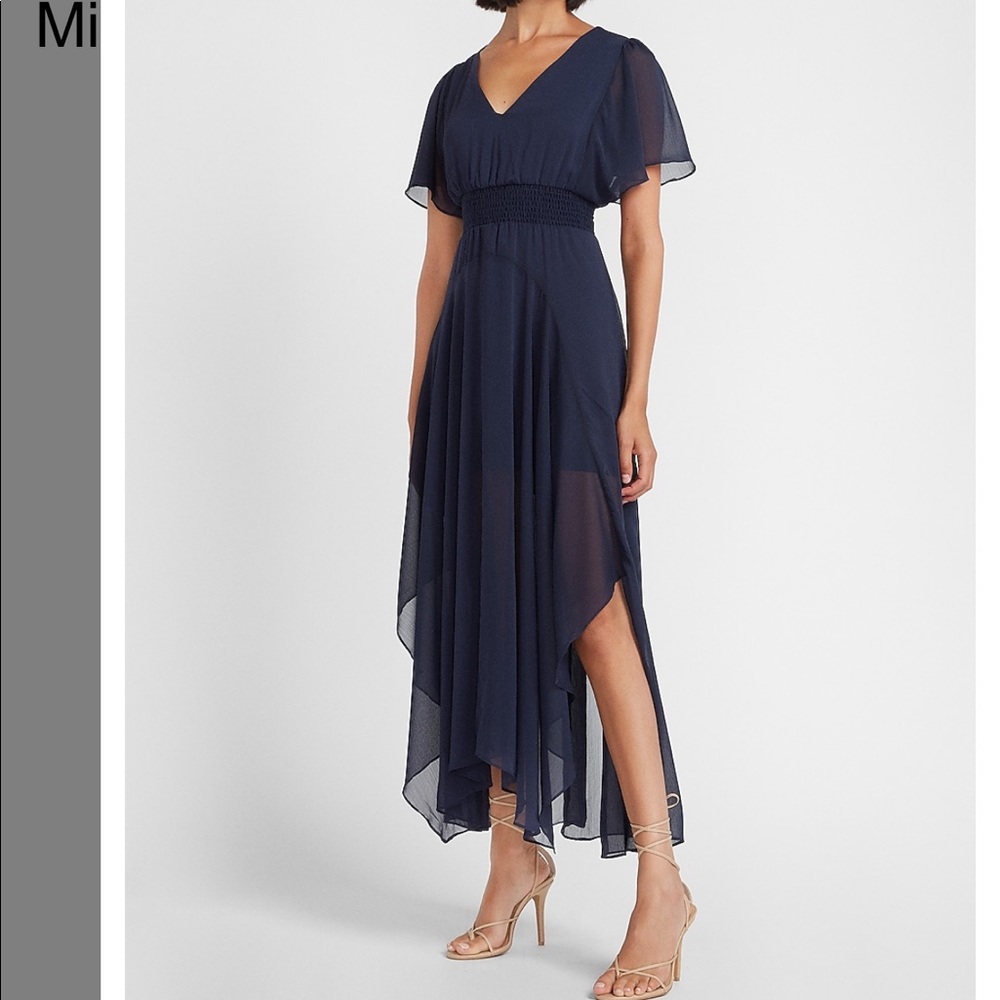 Navy blue maxi dress